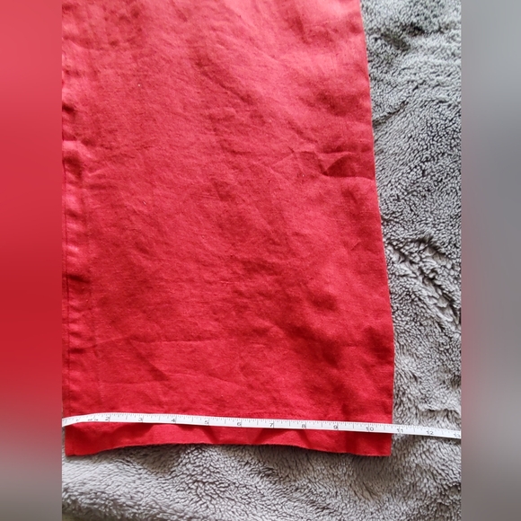 Red linen jumpsuit L - Picture 6 of 11
